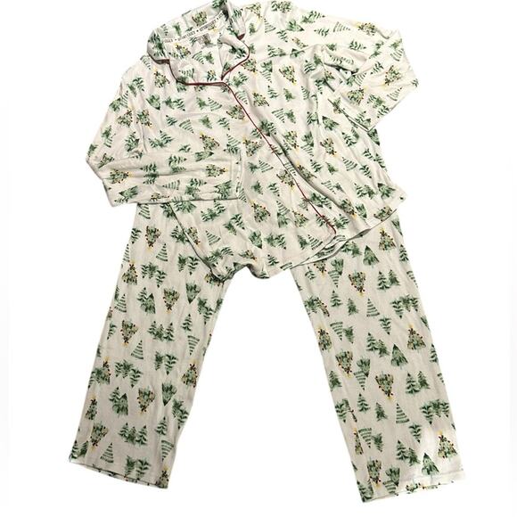 Let’s Get Cozy Super Soft and Stretchy Christmas Tree Pajamas Medium - Picture 2 of 7